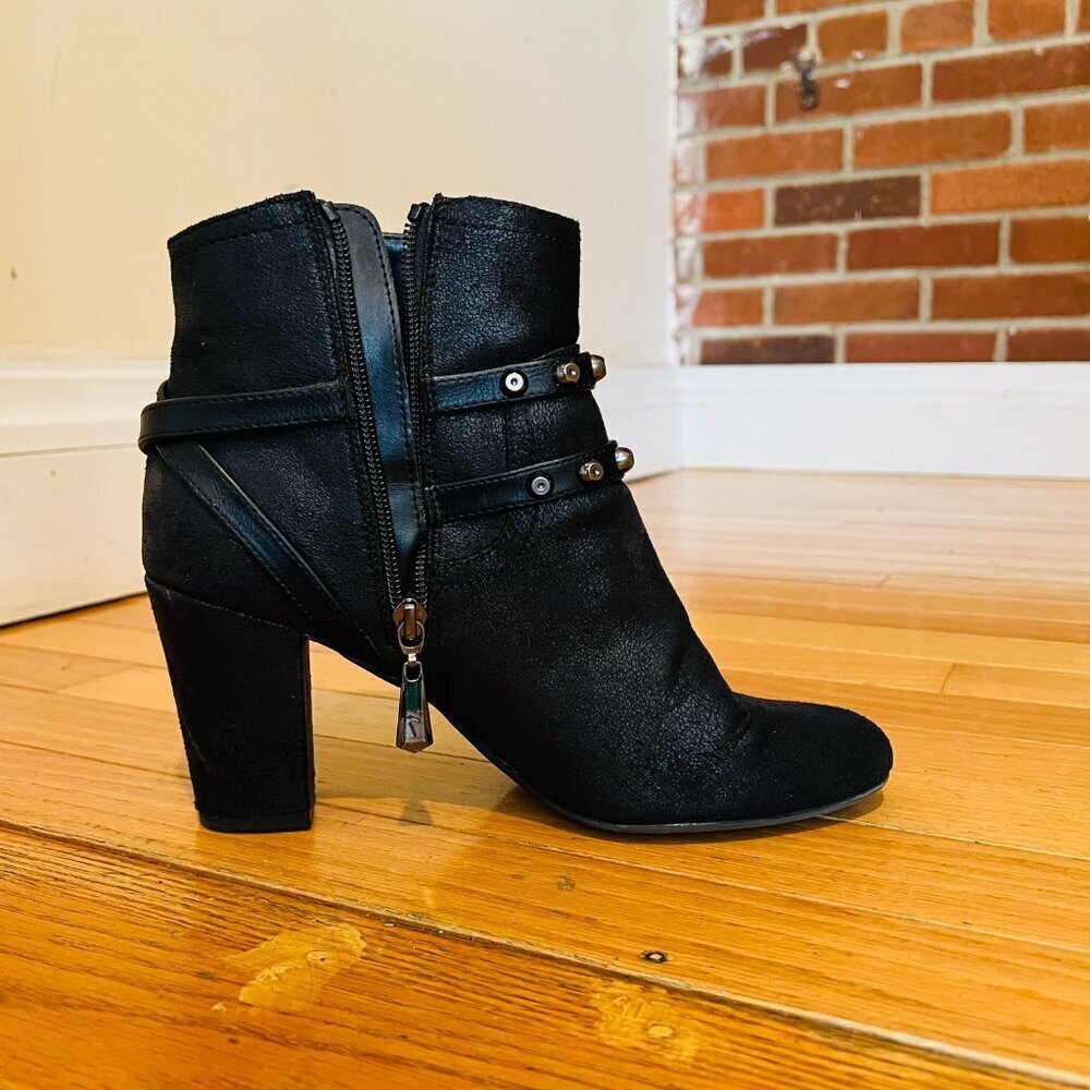 Simply Vera Vera Wang Moto Women's High Heel Ankle Boots Size 8.5 US - Picture 4 of 16